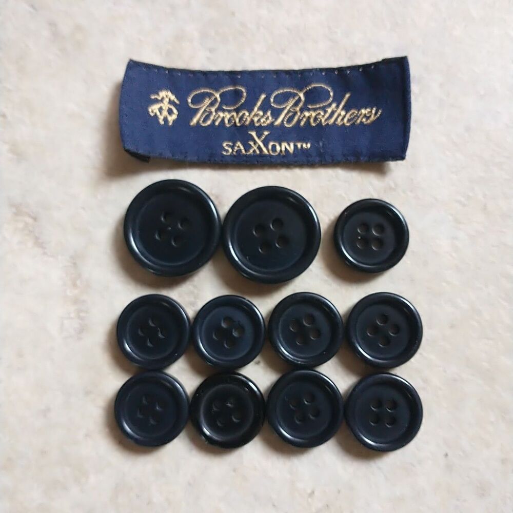 Brooks Brothers Replacement Buttons For Blazer Sport Coat Navy Blue 11x Set